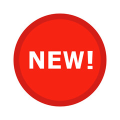 Round NEW icon. New product label. Vector.