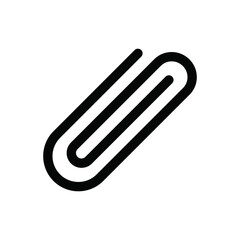Obraz premium Clip icon or paper clip glyph symbol.
