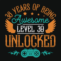 Best gaming typography graphics tshirt design