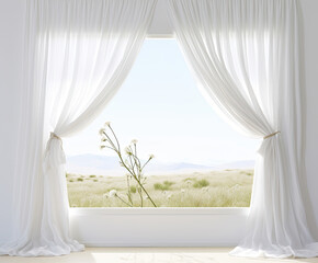 window with curtains
