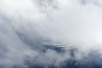 Misty Winter Mountain View