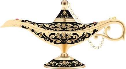 magic lamp  isolated vector design on white background