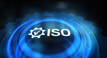 ISO standards quality control assurance warranty business technology concept.