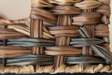 close up of a woven basket - obrazy, fototapety, plakaty