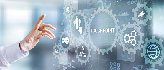 Touchpoint. Business strategy advertising and marketing concept.