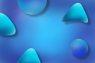 3d blue abstract gradient background with multi shape. Elegant backdrop. illustration. Soft smooth concept for graphic design, banner, or poster