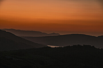 Fototapeta premium sunset over the mountains