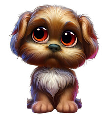 Naklejka premium Cute puppy cartoon character