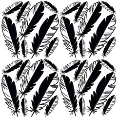 seamless pattern with feathers