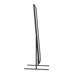 3D rendering illustration of a floor mirror with a black frame