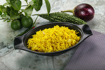 Indian cuisine - Lemon rice with spices