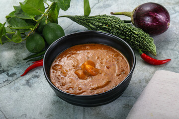 Indian cuisine - Masala with prawn