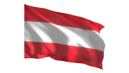 Austria national flag on white background.