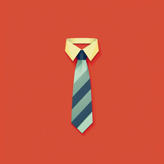 Striped tie on a soft light background.