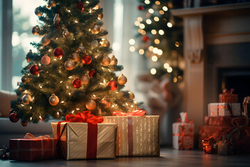 christmas tree with gifts