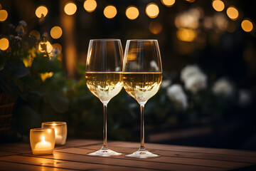 two glasses of champagne