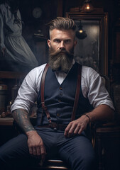 portrait of a man barber