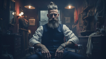 portrait of a man barber