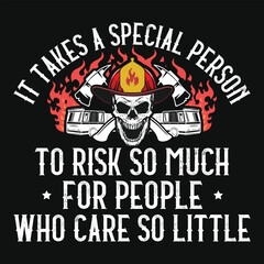 Best firefighter typography or graphics tshirt design