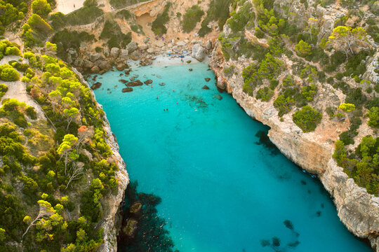 natural beach calo des moro, Mallorca, Majorca, Spain