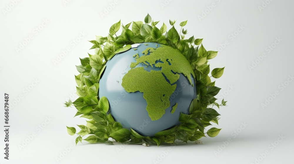 Sticker invest in our planet. earth day 2022 3d concept background. ecology concept. design with 3d globe ma