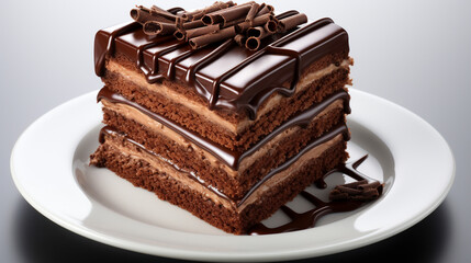 chocolate cake on plate