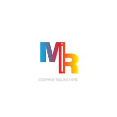 MR initial logo design and vector.