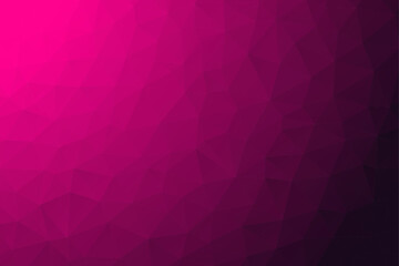 Obraz premium Abstract gradient pink margenta low poly triangle mosaic background vector illustration.