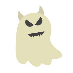 white ghost cartoon vector design