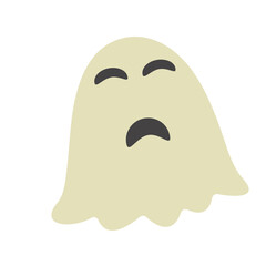 white ghost cartoon vector design