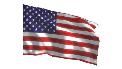 Fototapeta premium United States national flag on white background.