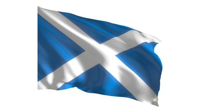 Scotland national flag on white background.