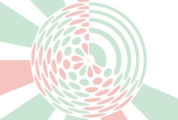 淡い円形の壁紙