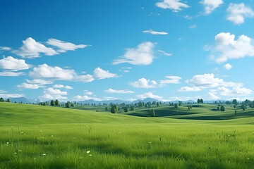Fototapeta premium Beautiful landscape of nature with blue clean sky