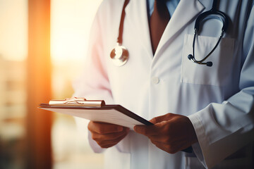 doctor with clipboard