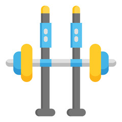  Fitness, Gym, Sport, Dumbell, Lifting, Weight, Weights Icon, Flat style icon vector illustration, Suitable for website, mobile app, print, presentation, infographic and any other project.