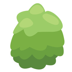 grass green bushes cartoon vector design