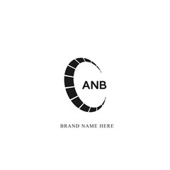 ANB logo. A N B design. White ANB letter. ANB, A N B letter logo design. Initial letter ANB linked circle uppercase monogram logo.