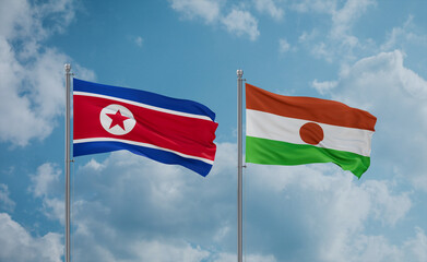 Niger national flags, country relationship concept