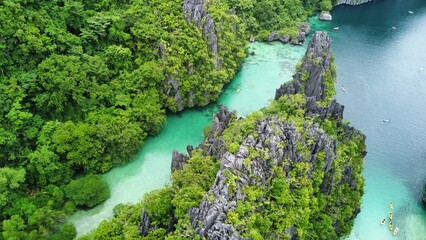 Naklejka na ściany i meble Beautiful Scenery of Palawan, Philippines '아름다운 필리핀 팔라완의 풍경'