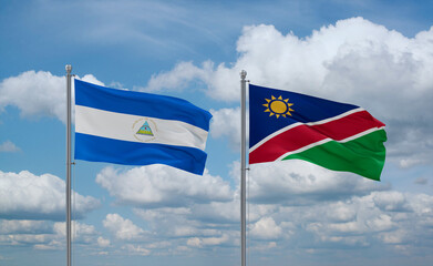 Namibia and Nicaragua, country relationship concept