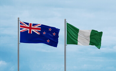 Nigeria national flags, country relationship concept
