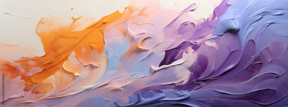 Poster abstract painting background texture with bright colors paint splashes extreme closeup. generative a