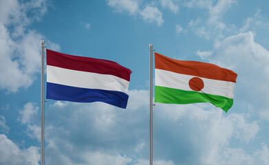 Niger national flags, country relationship concept