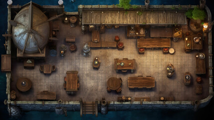 DnD Map Tavern of the Seas Overhead