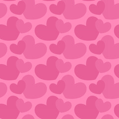 Simple vector pattern with hearts in pink color. Can be used for Valentine's Day frapping