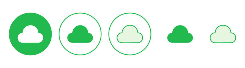 Cloud icon set. cloud vector icon