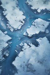 Fototapeta na wymiar DnD Map Vast Arctic Frozen Lake View