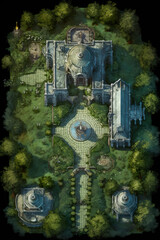 DnD Map Spectral Garden Haunted Mansion