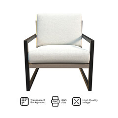 Modern designer chair on white background. High quality images.